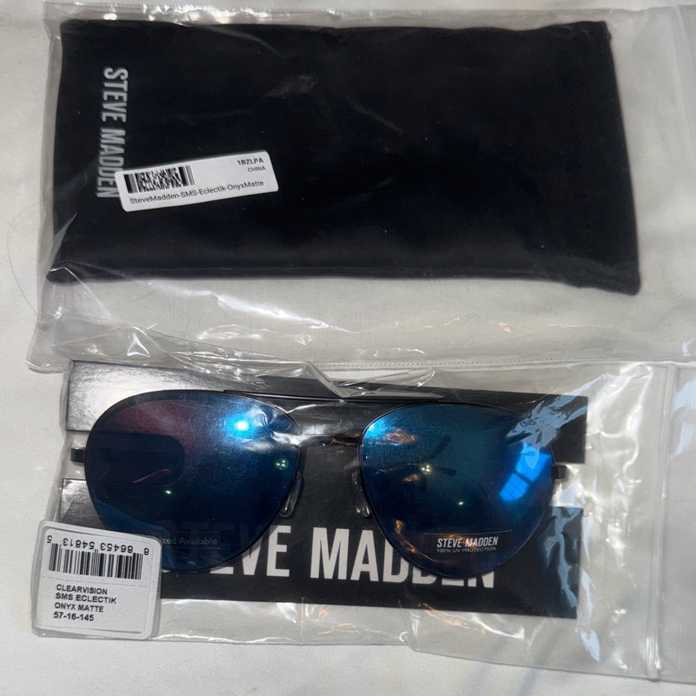 Steve Madden Reflective Blue Sunglasses for Men